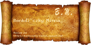Benkóczky Minna névjegykártya